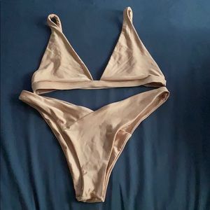 Rose gold bikini set